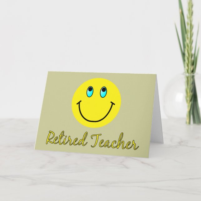 Retired Teacher YELLOW Card (Front)