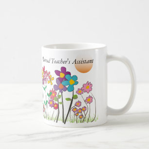 Retired Teacher's Assistant Mug Artsy Flowers