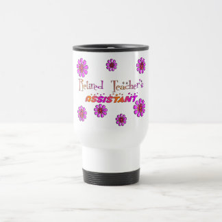 Retired Teachers Assistant Retro Flowers Travel Mug