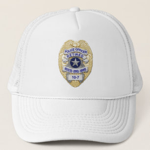 Retired - The Thin Blue Line Badge Trucker Hat
