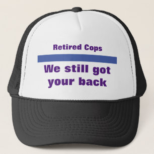 Retired thin blue line police ball cap