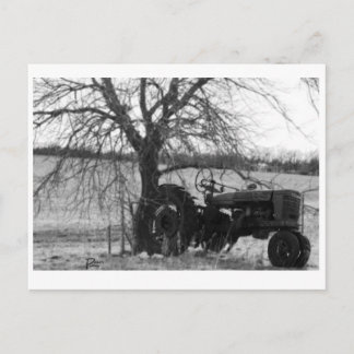 Retired Tractor Postcard