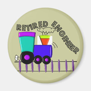 Retired Train Engineer Gifts Magnet