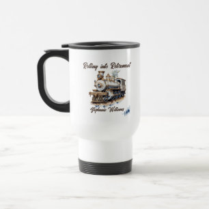 Retired Travel Theme Rolling into Retirement Train Mug