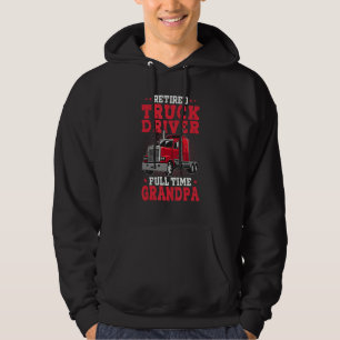 Retired Truck Driver Grandpa   Trucker Retirement Hoodie