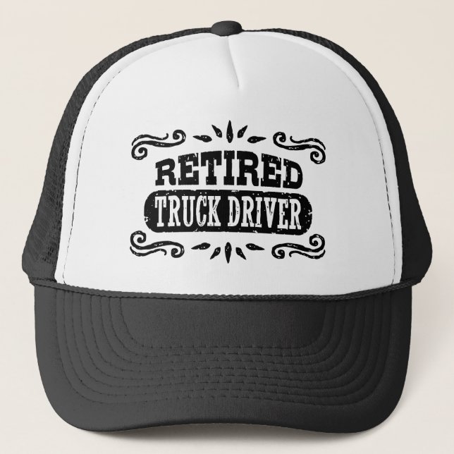 Retired Truck Driver Trucker Hat (Front)