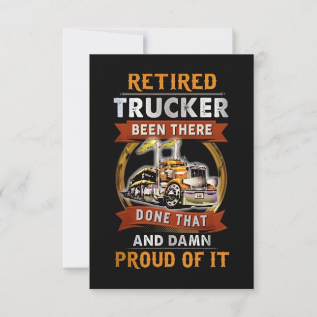 Retired Trucker Card (Front)
