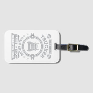 Retired Trucker shirts Funny Truck driver clothing Luggage Tag