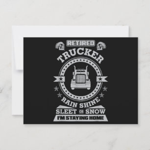Retired Trucker shirts Funny Truck driver clothing Postcard