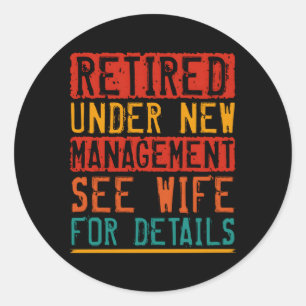 Retired Under New Aget See For Details Classic Round Sticker