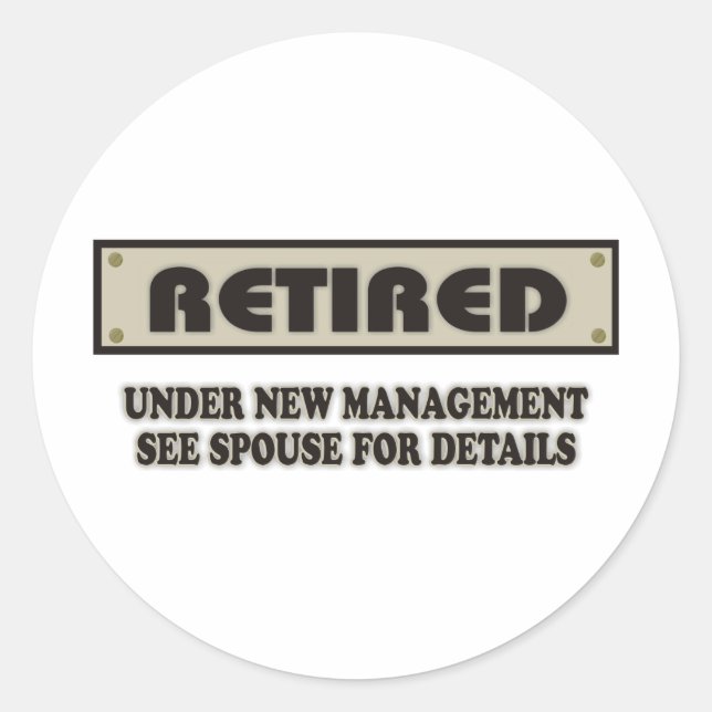 RETIRED. Under New Management Classic Round Sticker (Front)