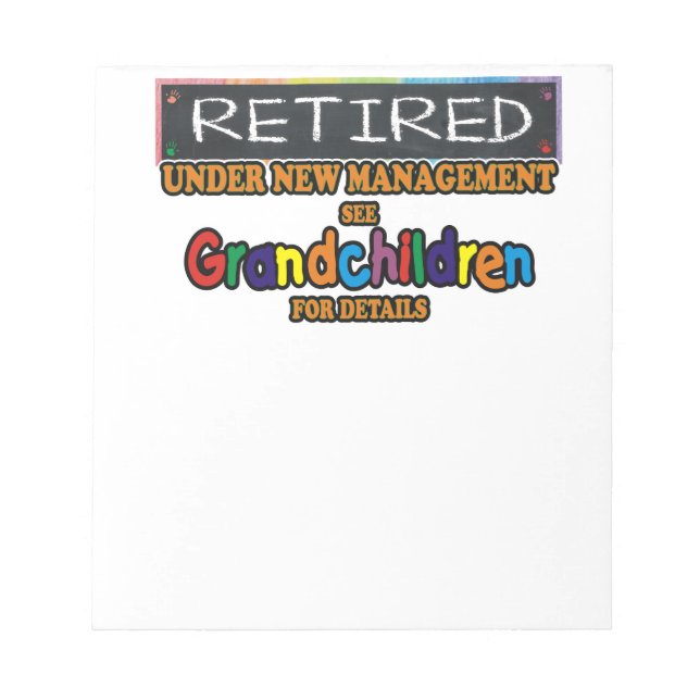 Retired Under New Management Notepad (Front)