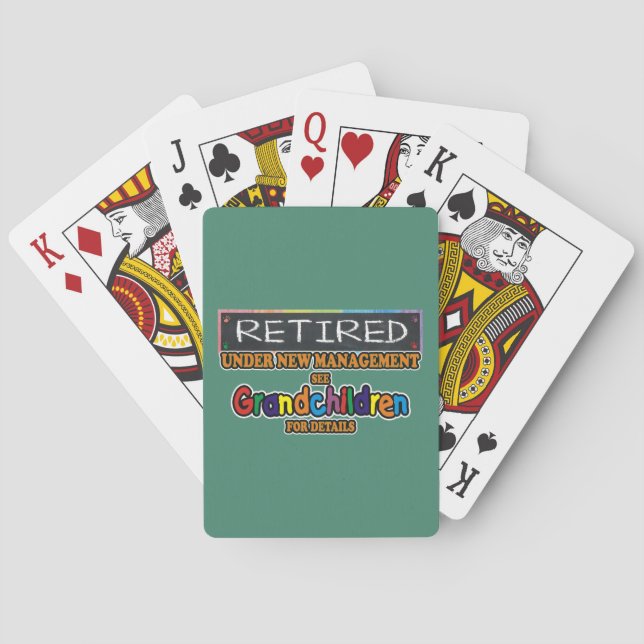 Retired Under New Management Playing Cards (Back)