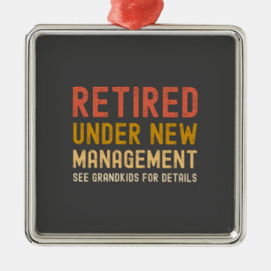 Retired under new management see grandkids metal tree decoration