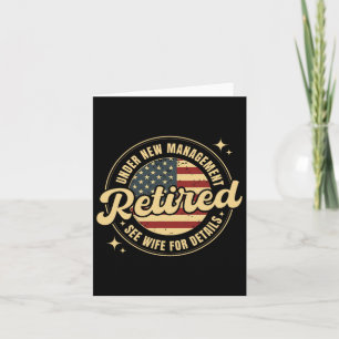 Retired Under New Management See Wife For Details  Card