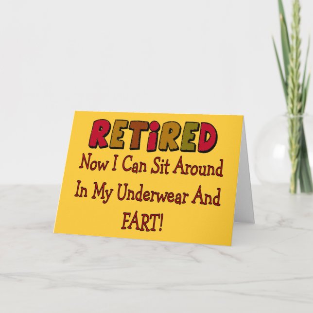 RETIRED "Underwear And Fart"---Funny Card (Front)