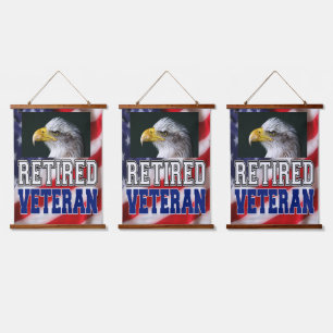 Retired Veteran Hanging Tapestry