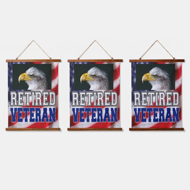Retired Veteran Hanging Tapestry (Triple)