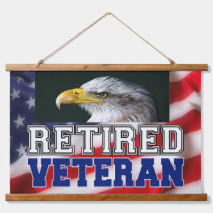 Retired Veteran Hanging Tapestry