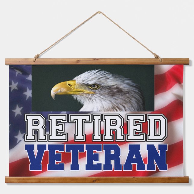 Retired Veteran Hanging Tapestry (Front)