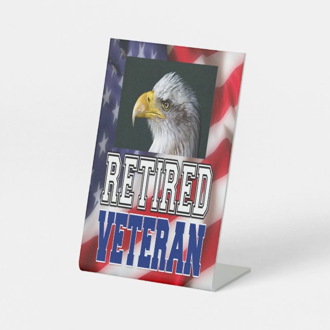 Retired Veteran Pedestal Sign (Front)