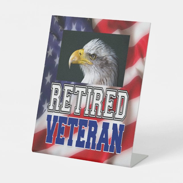 Retired Veteran Pedestal Sign (Front)