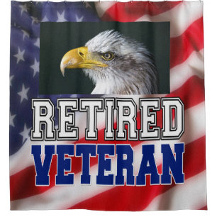 Retired Veteran Shower Curtain