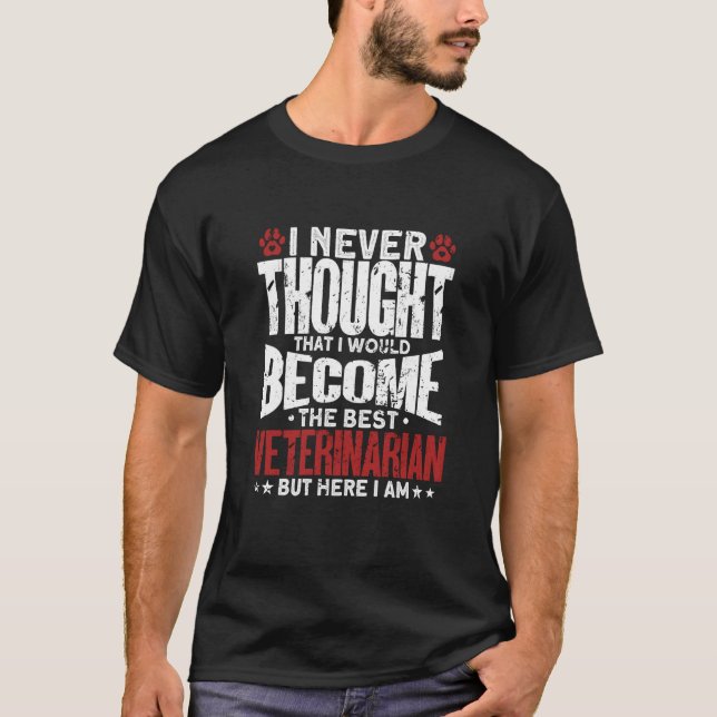 Retired Veterinary Veterinarian T-Shirt (Front)