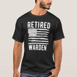 Retired Warden Profession American Flag Premium T-Shirt