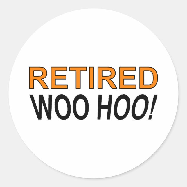 Retired Woo Hoo Classic Round Sticker (Front)