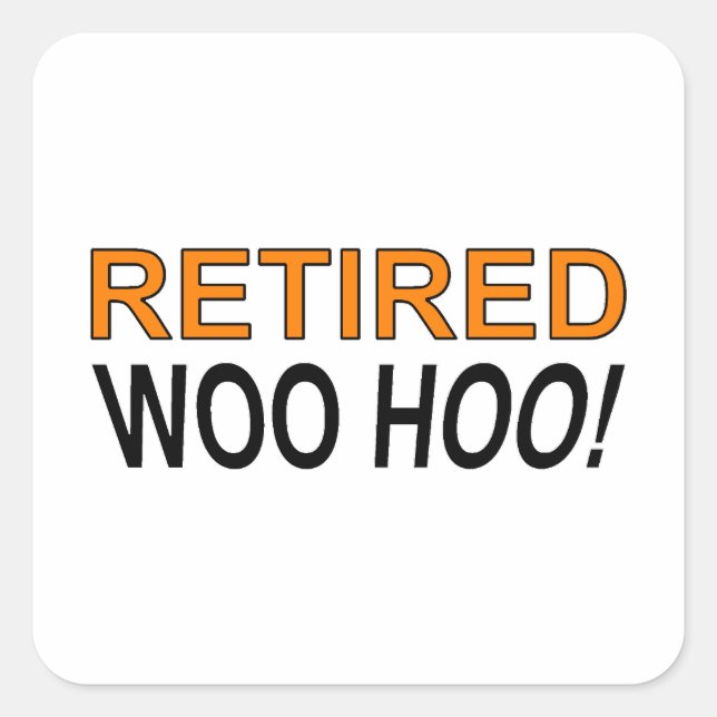 Retired Woo Hoo Square Sticker (Front)