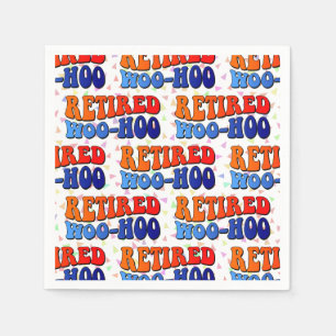 Retired Woo Hoo Vintage Groovy Text Napkin
