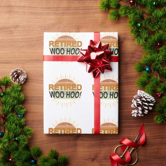 Retired Woo Hoo Vintage Sunburst Sunset Wrapping Paper (Holiday Gift)