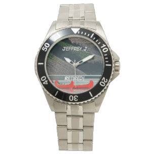 Retired! Wrist Watch Kayaks Mtns, Stainless Steel