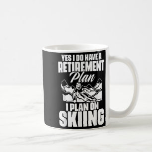 Retiree Funny Retirement Retire Pension Skiing Ret Coffee Mug