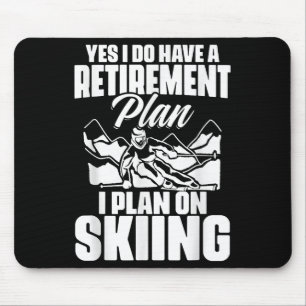 Retiree Funny Retirement Retire Pension Skiing Ret Mouse Mat