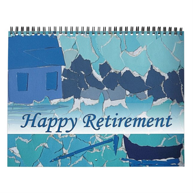 Retirement 2016 Calendar Art Blue BoatTwo Page (Cover)