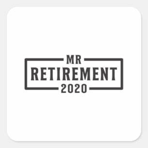 Retirement 2020 Retire Retired Grandpa Gift Idea Square Sticker