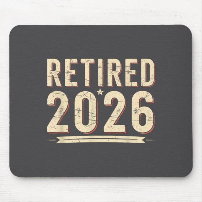 Retirement 2026 Countdown Retired Ly Dom  Mouse Mat (Front)