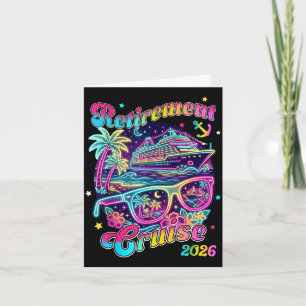 Retirement 2026 cruise boarding day fun matching card