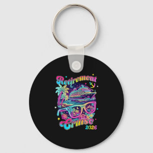 Retirement 2026 cruise boarding day fun matching key ring