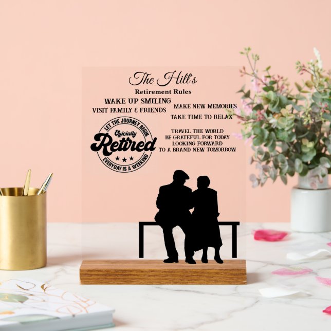 Retirement Acrylic Sign (Wedding)