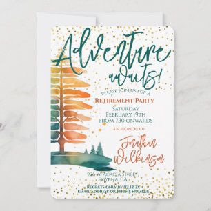 Retirement Adventure Awaits Party Invitation