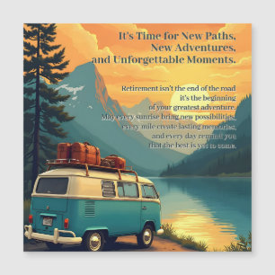 Retirement Adventure Camper Mountain Sunset Scene