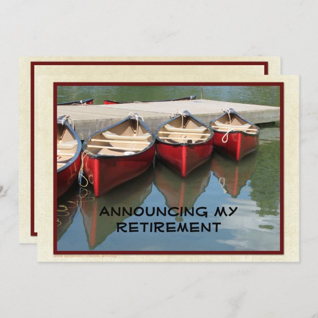 Retirement Announcement, Three Red Canoes Announcement (Front/Back)