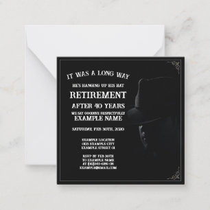 Retirement Announcement with Cowboy in Half Shadow