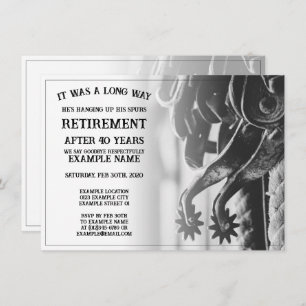 Retirement announcement with old spurs