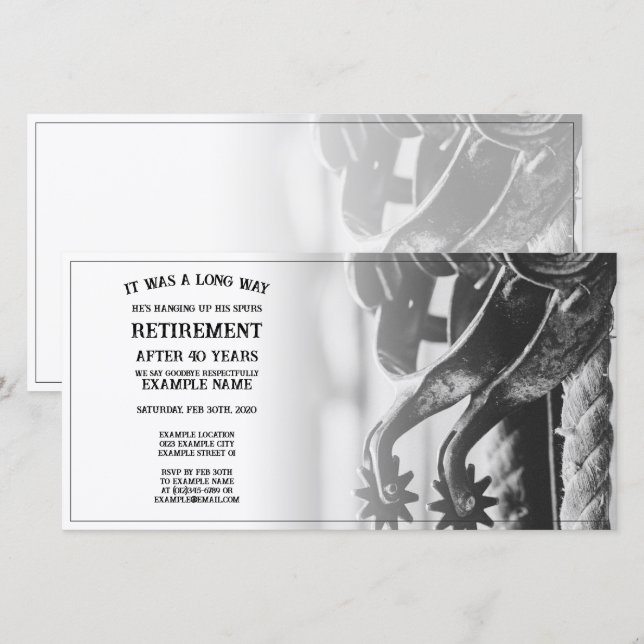 Retirement announcement with old spurs (Front/Back)