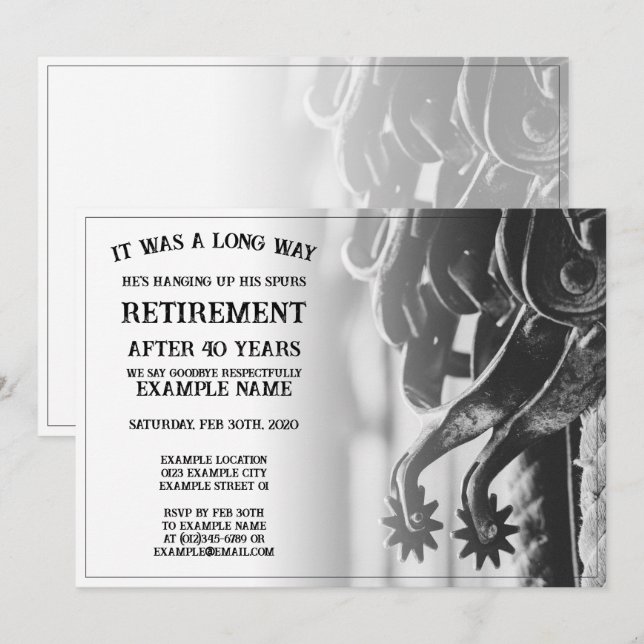 Retirement announcement with old spurs (Front/Back)