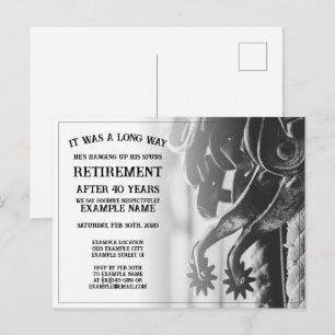 Retirement announcement with old spurs